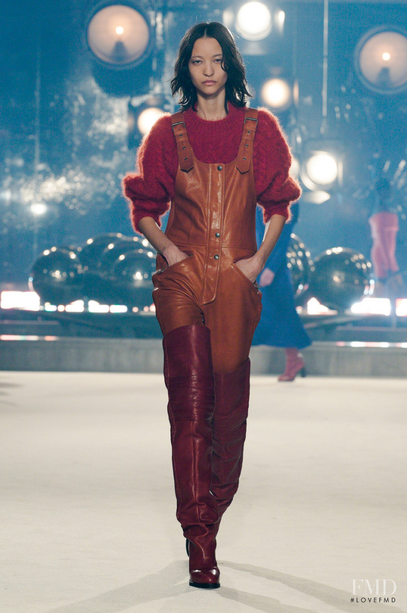 America Gonzalez featured in  the Isabel Marant fashion show for Autumn/Winter 2022
