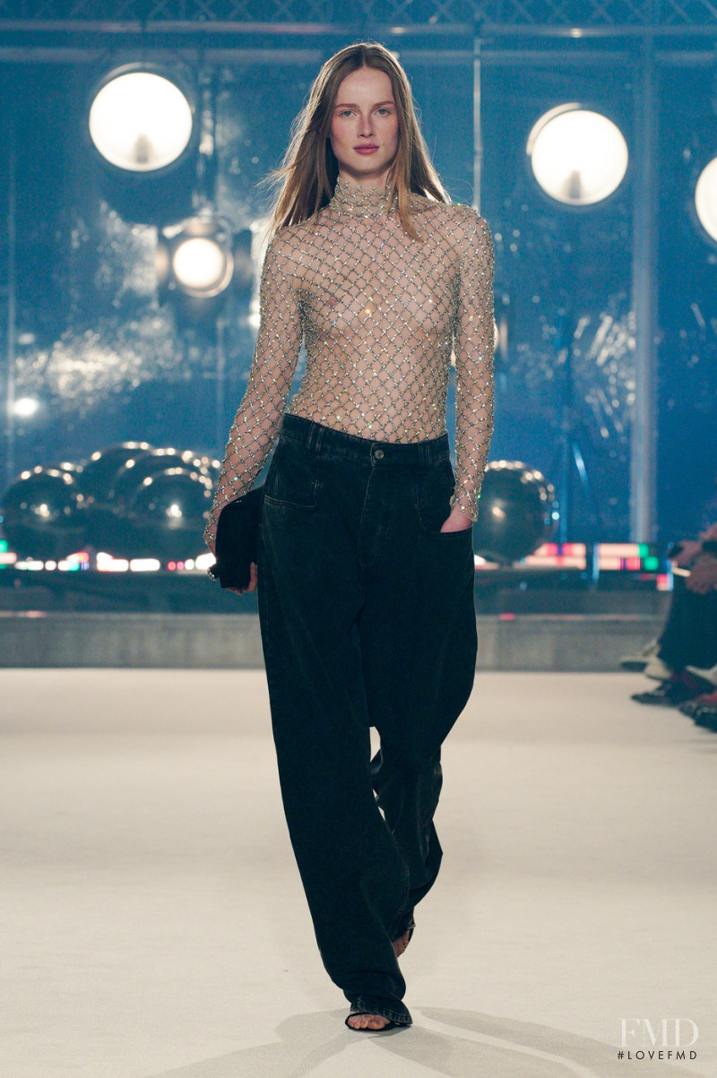 Rianne Van Rompaey featured in  the Isabel Marant fashion show for Autumn/Winter 2022