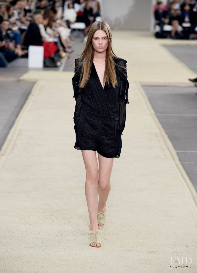 Caroline Brasch Nielsen featured in  the Chloe fashion show for Spring/Summer 2014