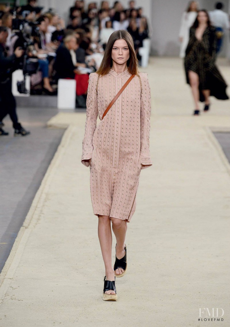 Kasia Struss featured in  the Chloe fashion show for Spring/Summer 2014