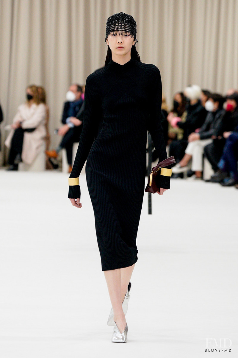 Sherry Shi featured in  the Jil Sander fashion show for Autumn/Winter 2022