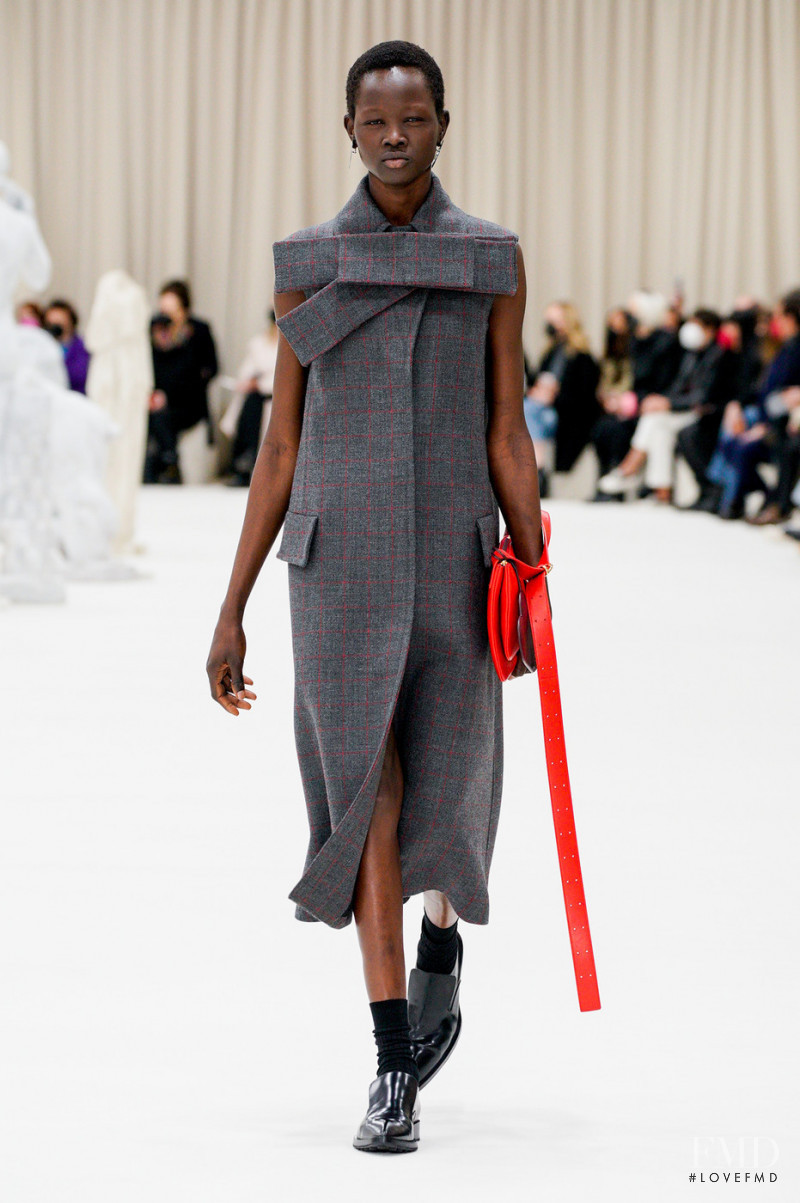 Anyiel Majok featured in  the Jil Sander fashion show for Autumn/Winter 2022