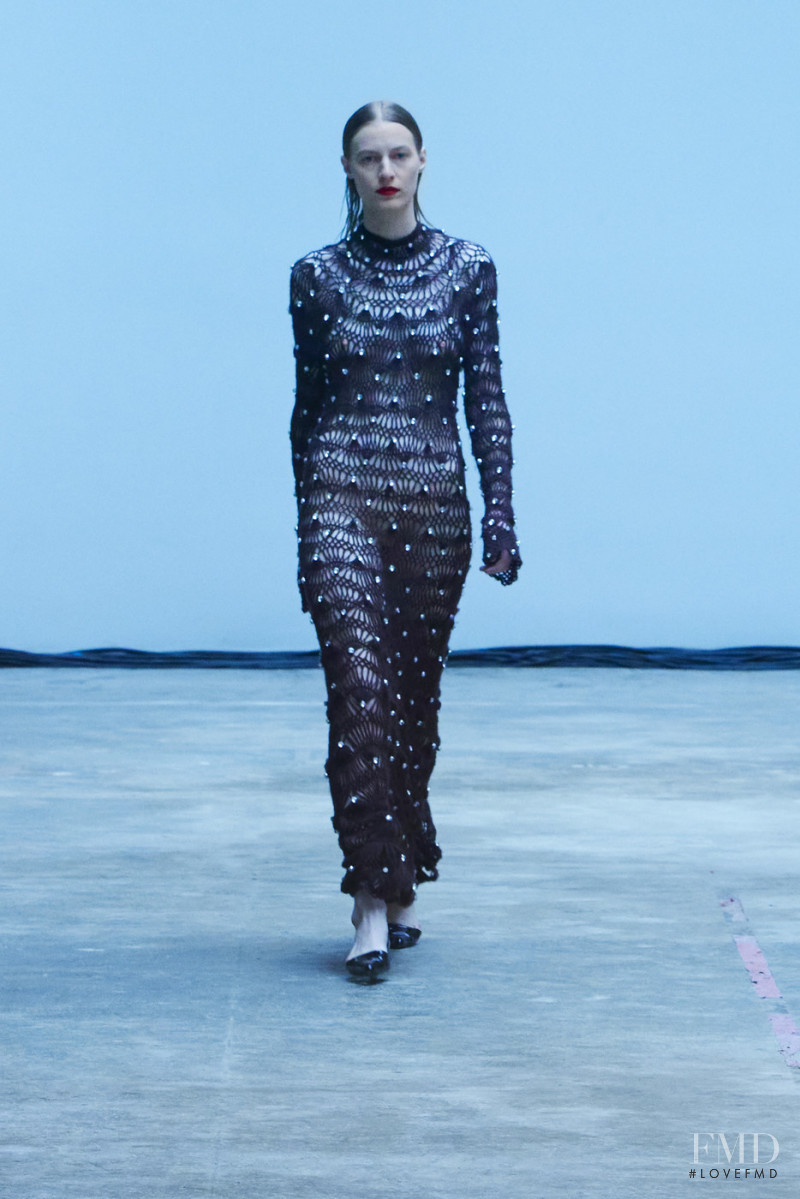 Julia Nobis featured in  the Khaite fashion show for Autumn/Winter 2022