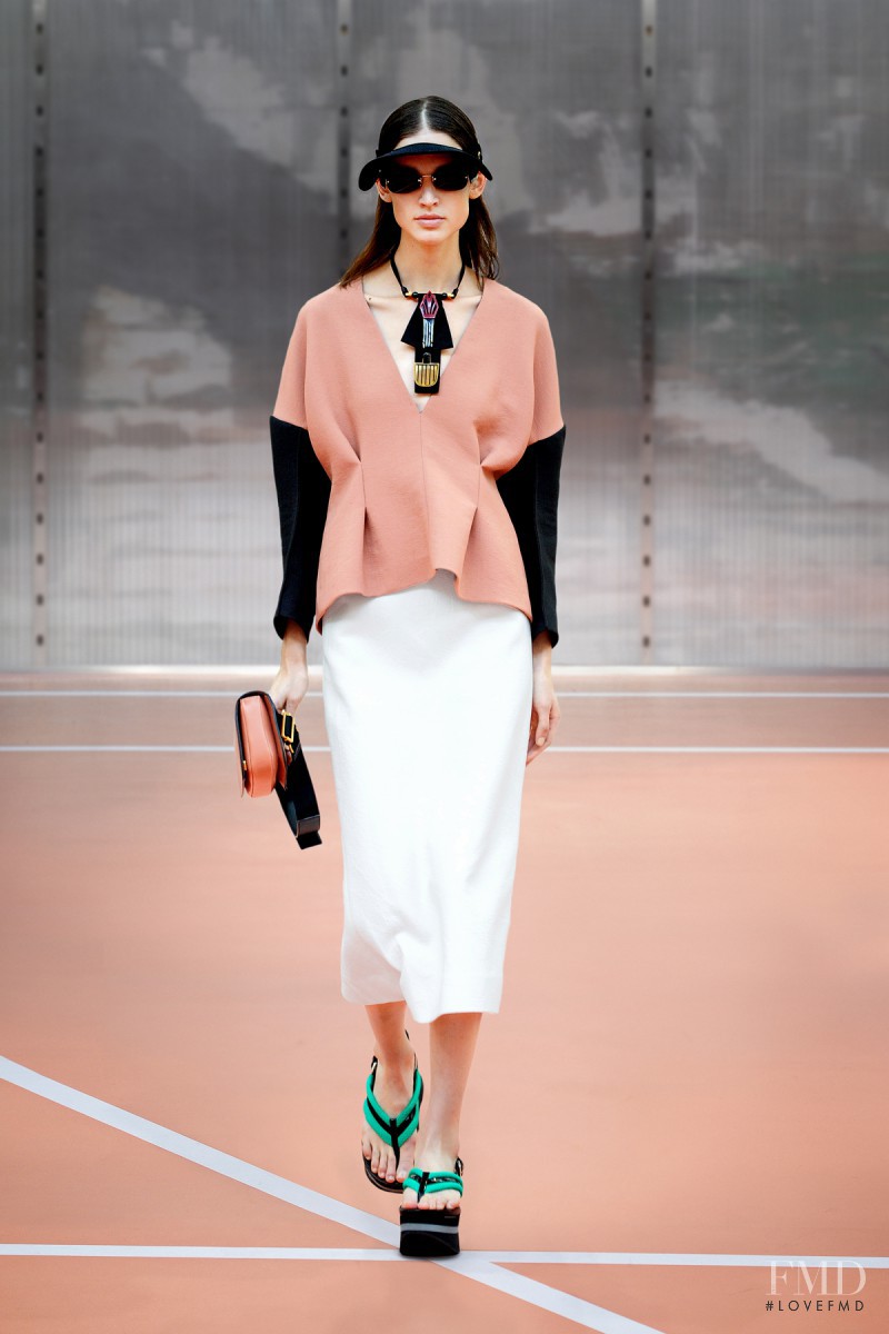 Kate Goodling featured in  the Marni fashion show for Spring/Summer 2014