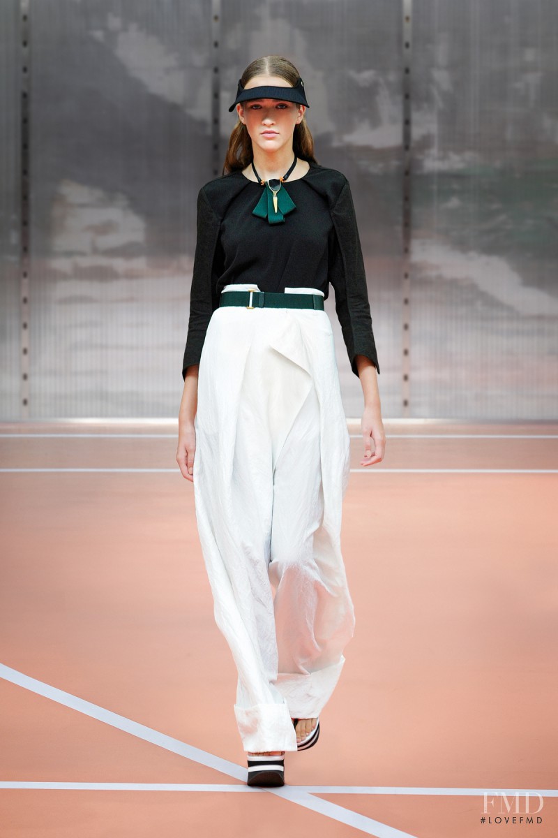 Paulina King featured in  the Marni fashion show for Spring/Summer 2014