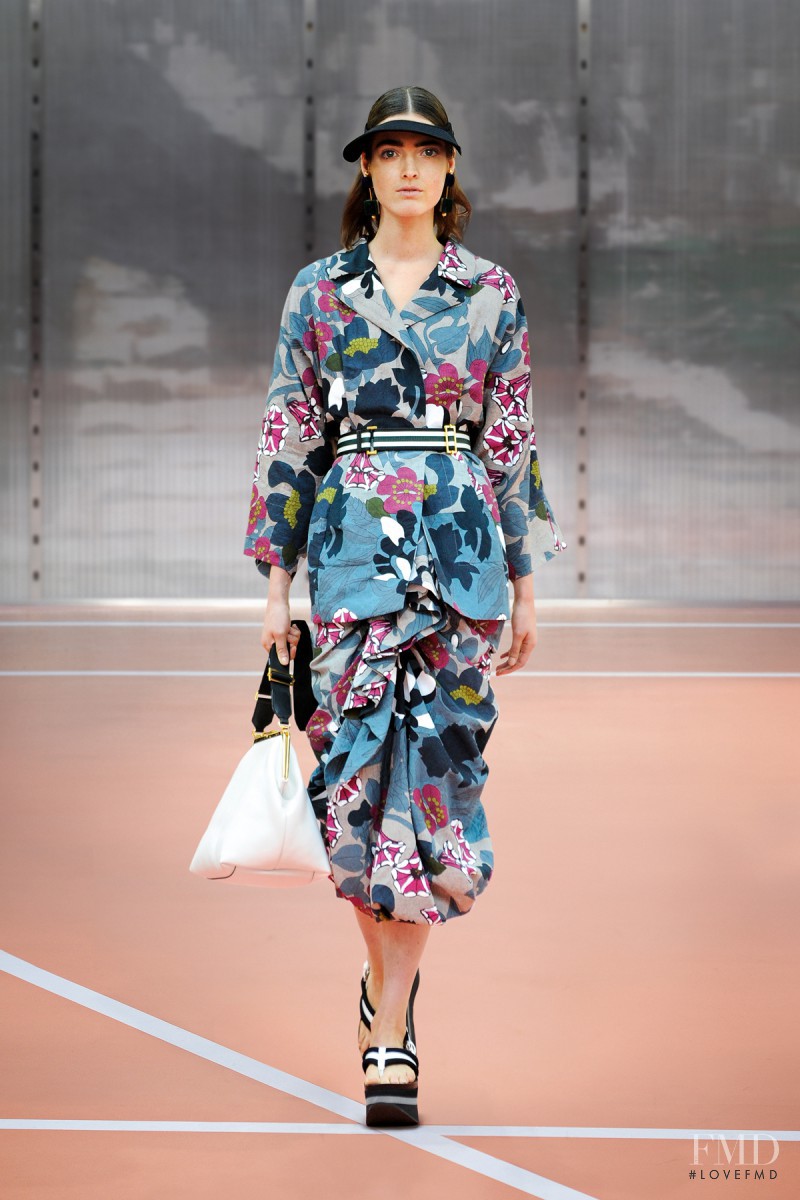 Anouk Hagemeijer featured in  the Marni fashion show for Spring/Summer 2014