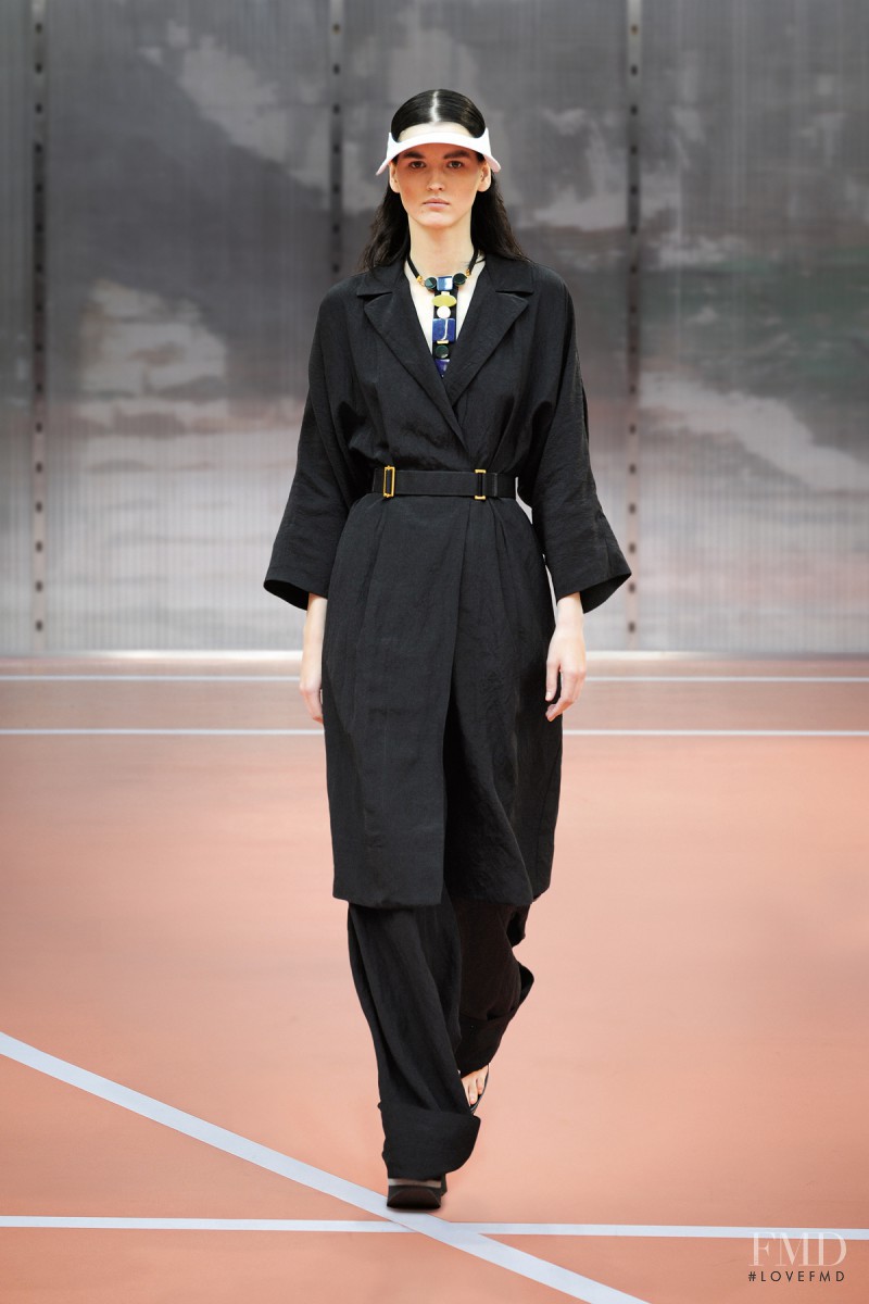 Katlin Aas featured in  the Marni fashion show for Spring/Summer 2014