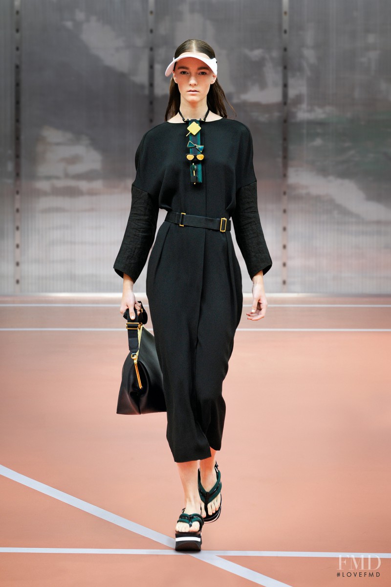 Irina Liss featured in  the Marni fashion show for Spring/Summer 2014