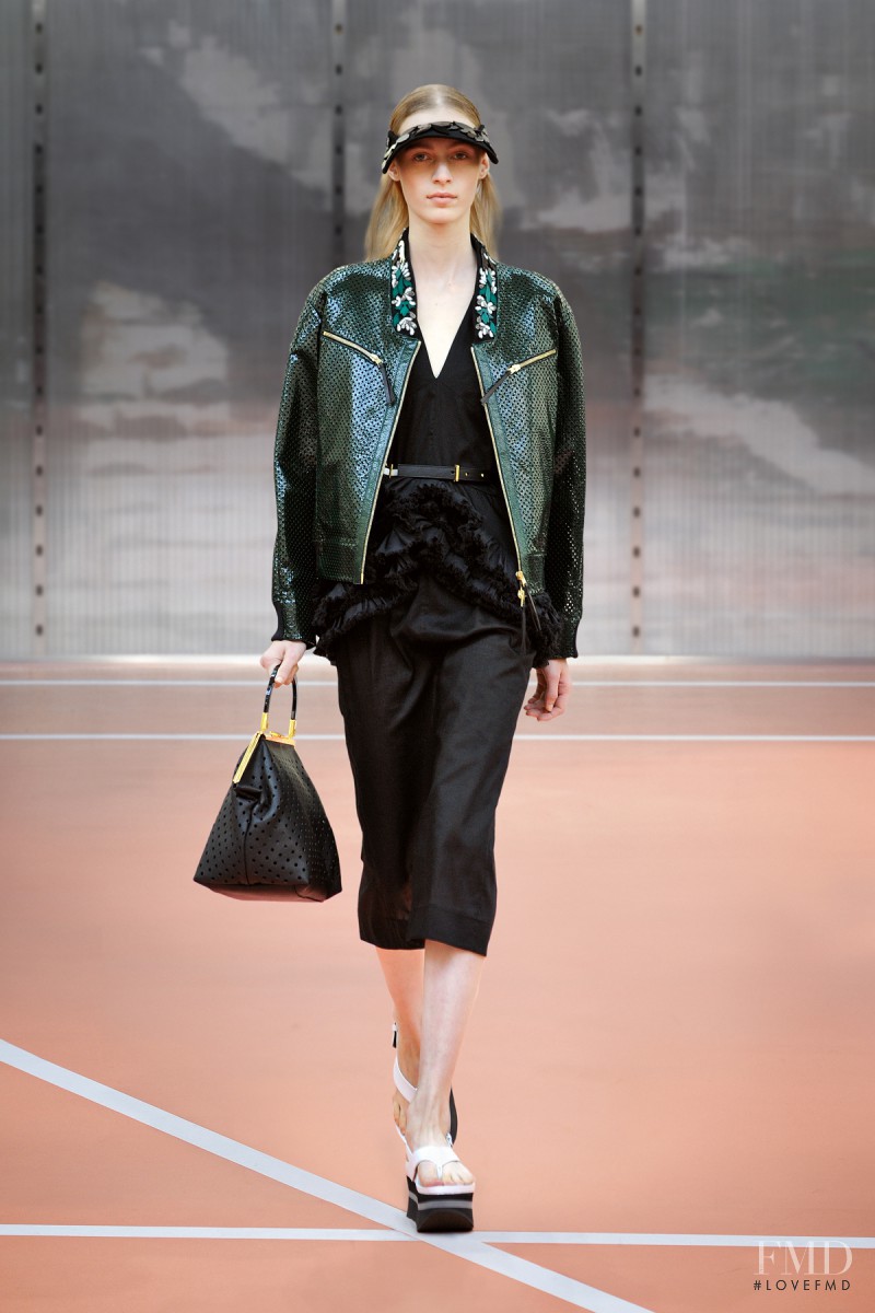 Julia Nobis featured in  the Marni fashion show for Spring/Summer 2014