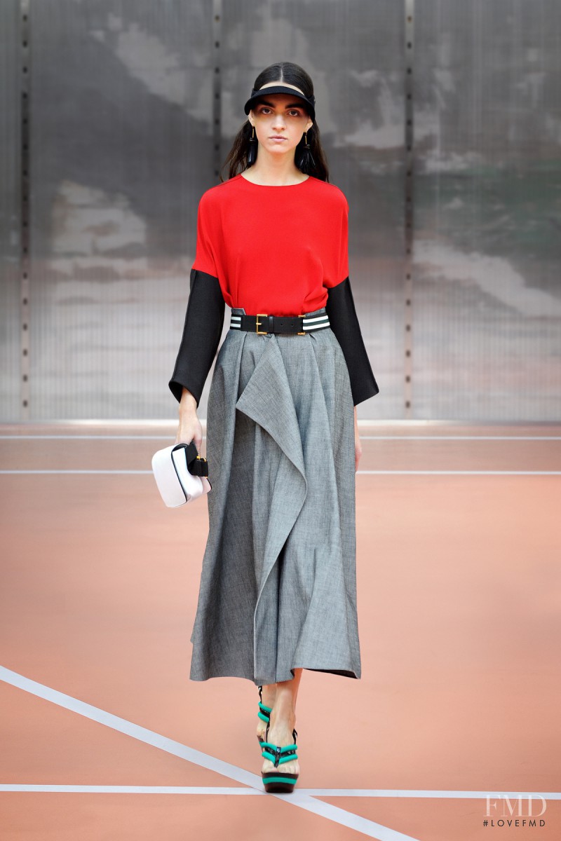 Magda Laguinge featured in  the Marni fashion show for Spring/Summer 2014