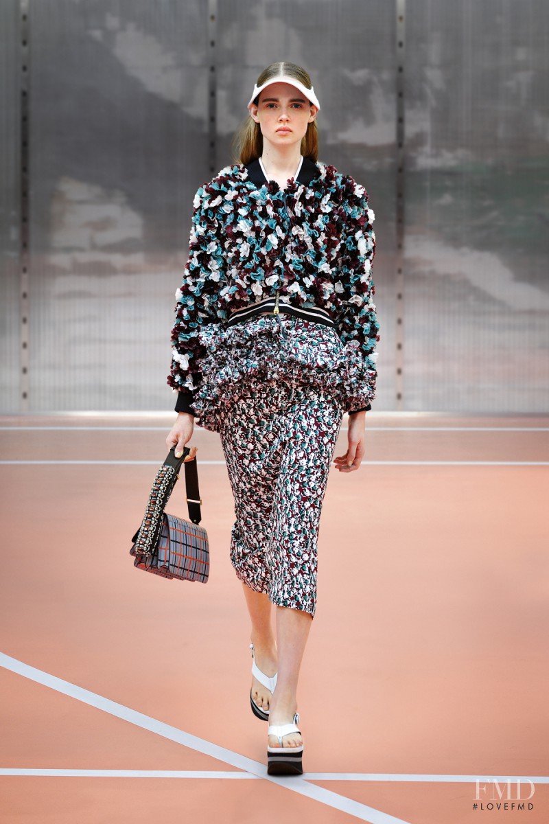 Holly Rose Emery featured in  the Marni fashion show for Spring/Summer 2014