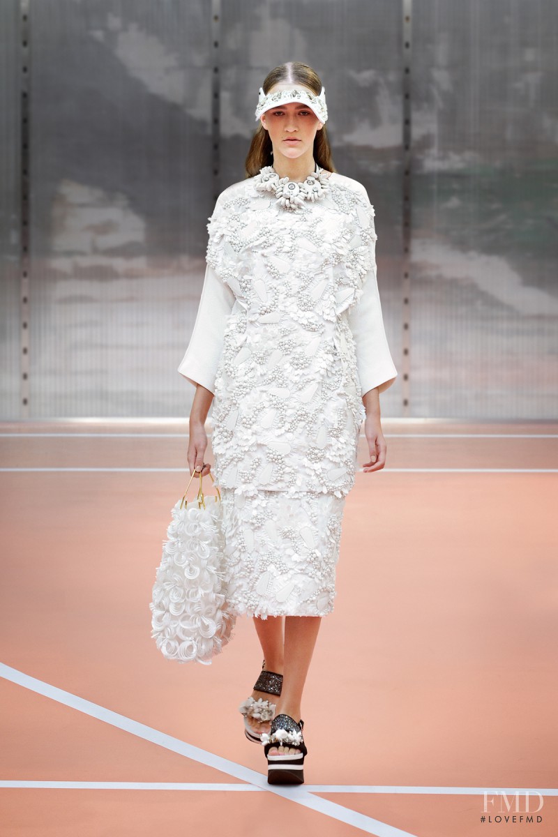 Paulina King featured in  the Marni fashion show for Spring/Summer 2014