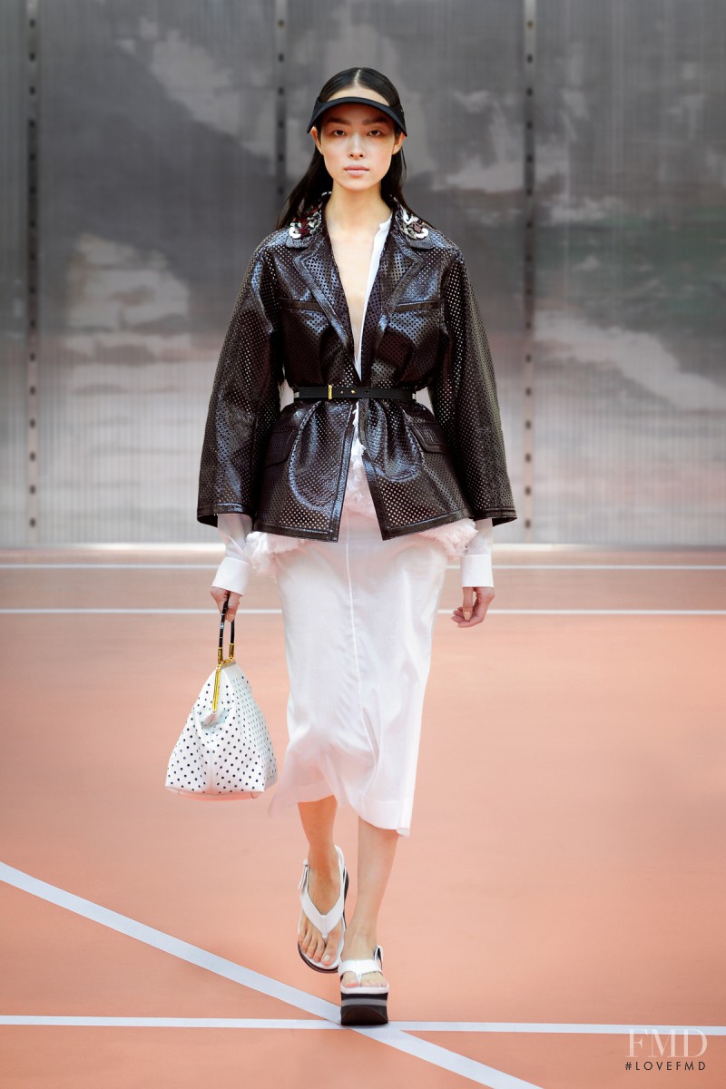 Fei Fei Sun featured in  the Marni fashion show for Spring/Summer 2014