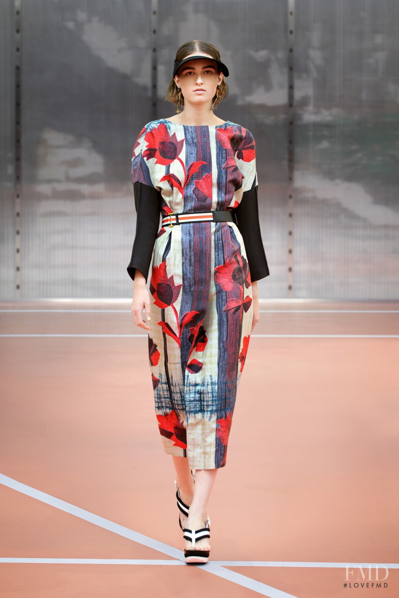 Madison Leyes featured in  the Marni fashion show for Spring/Summer 2014