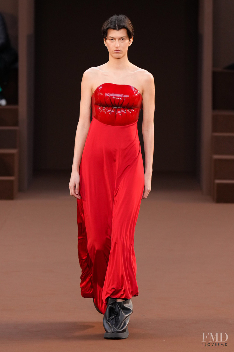 Smilla Herbst featured in  the Loewe fashion show for Autumn/Winter 2022