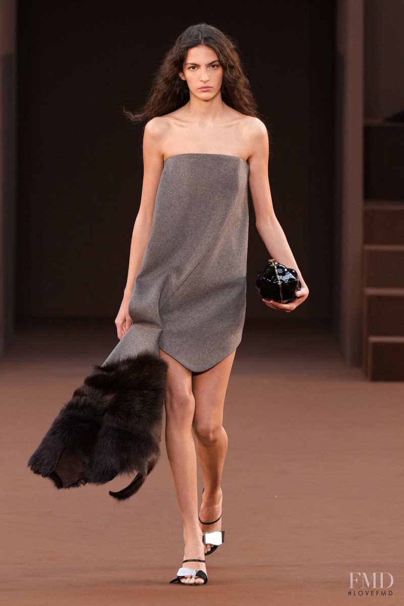 Africa Garcia featured in  the Loewe fashion show for Autumn/Winter 2022