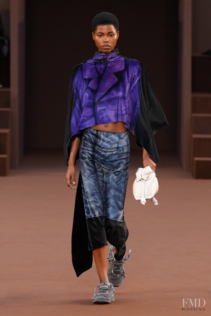 Victoria Fawole featured in  the Loewe fashion show for Autumn/Winter 2022