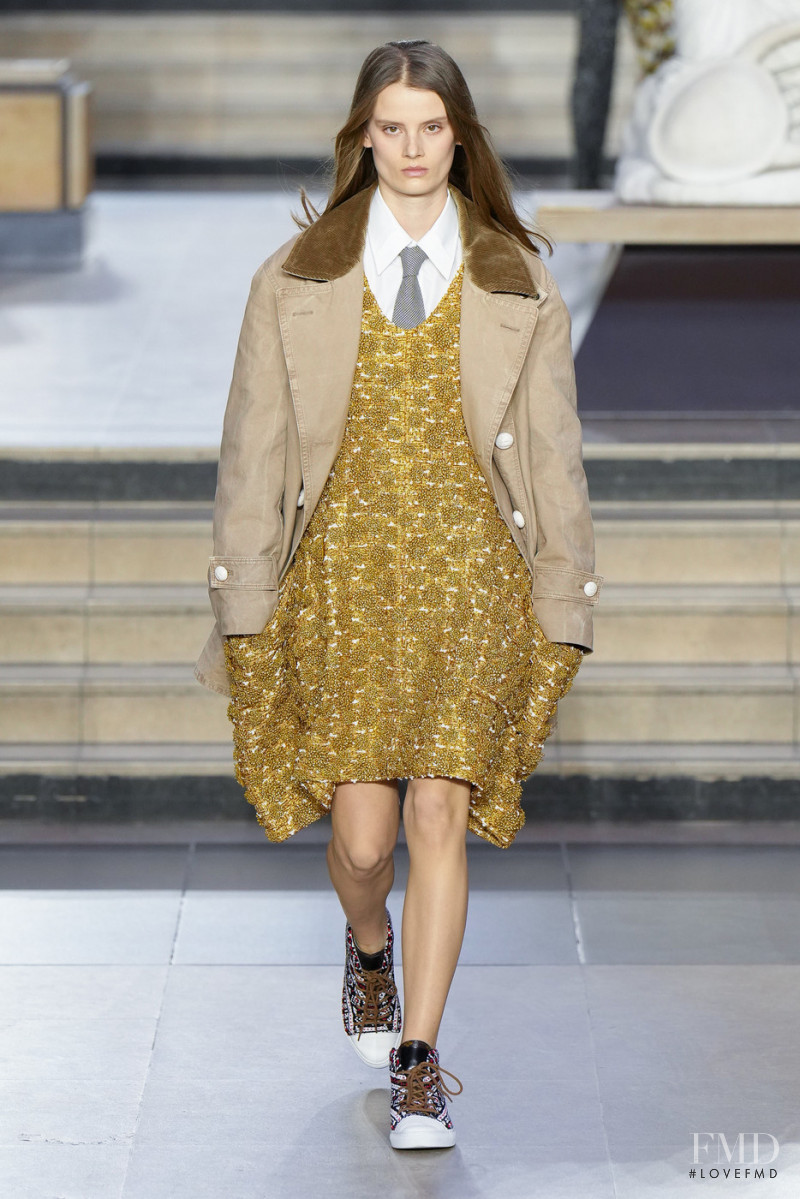 Evie Saunders featured in  the Louis Vuitton fashion show for Autumn/Winter 2022