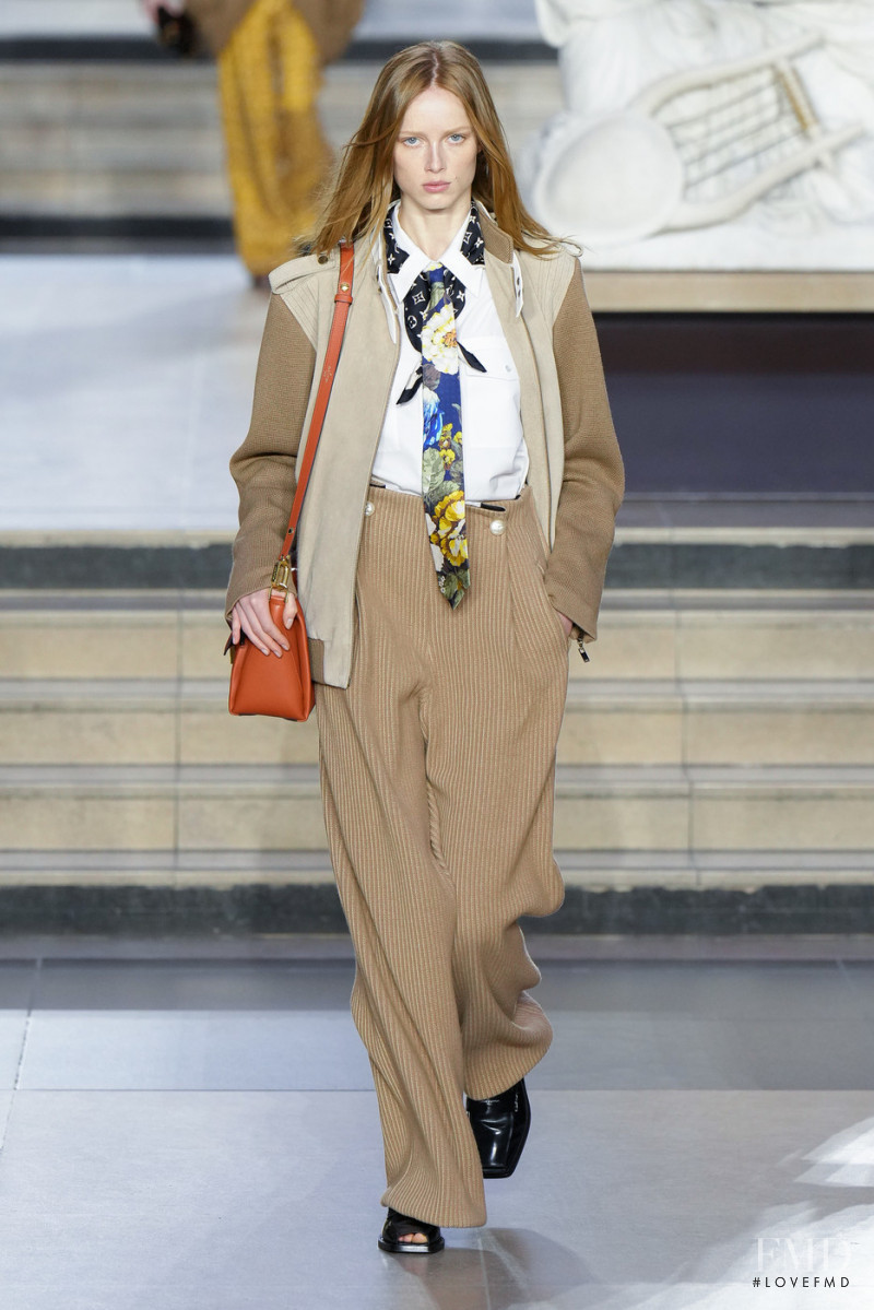 Rianne Van Rompaey featured in  the Louis Vuitton fashion show for Autumn/Winter 2022