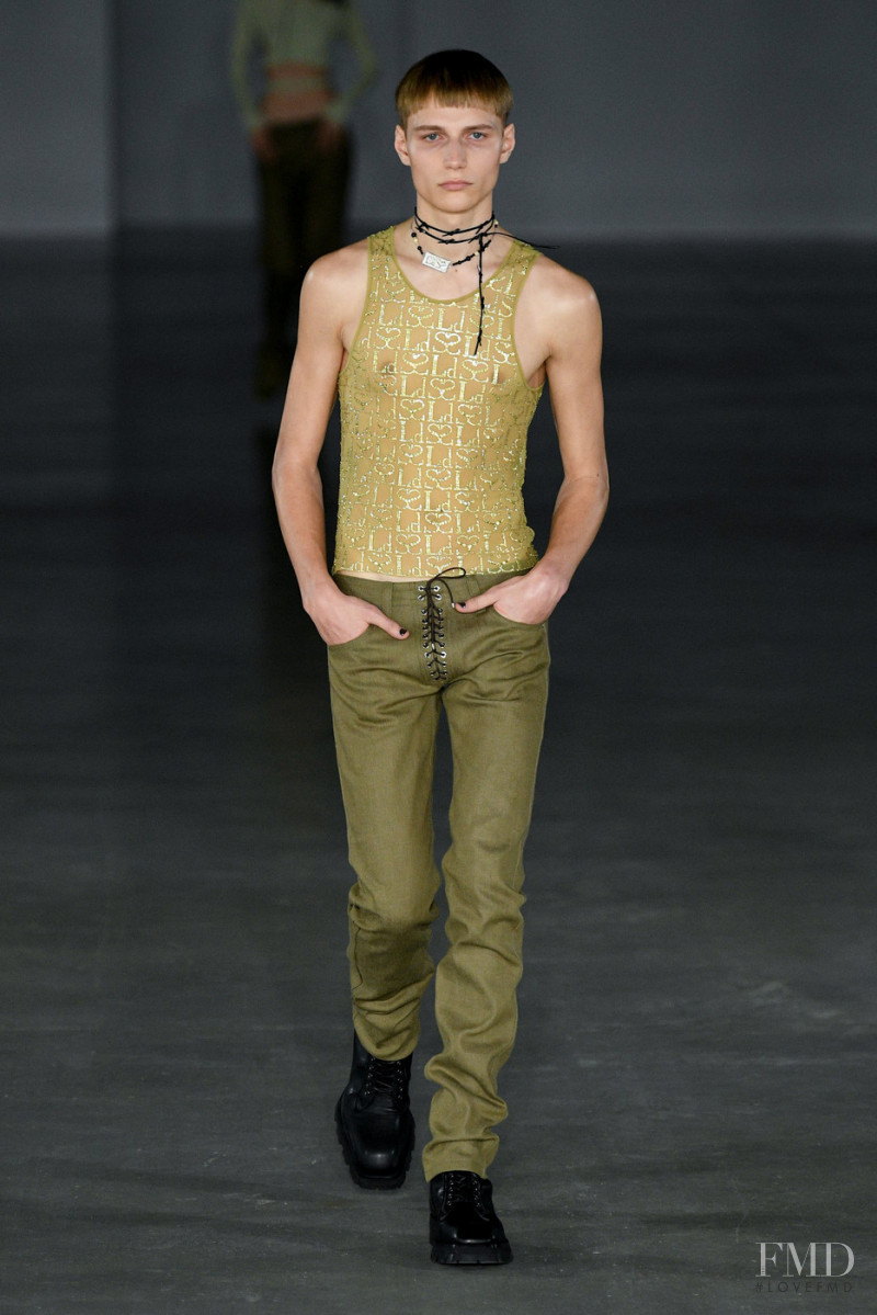 Benjamin Vansteenberghe featured in  the Ludovic de Saint Sernin fashion show for Autumn/Winter 2022