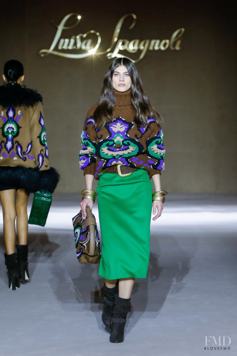 Anthi Fakidari featured in  the Luisa Spagnoli fashion show for Autumn/Winter 2022