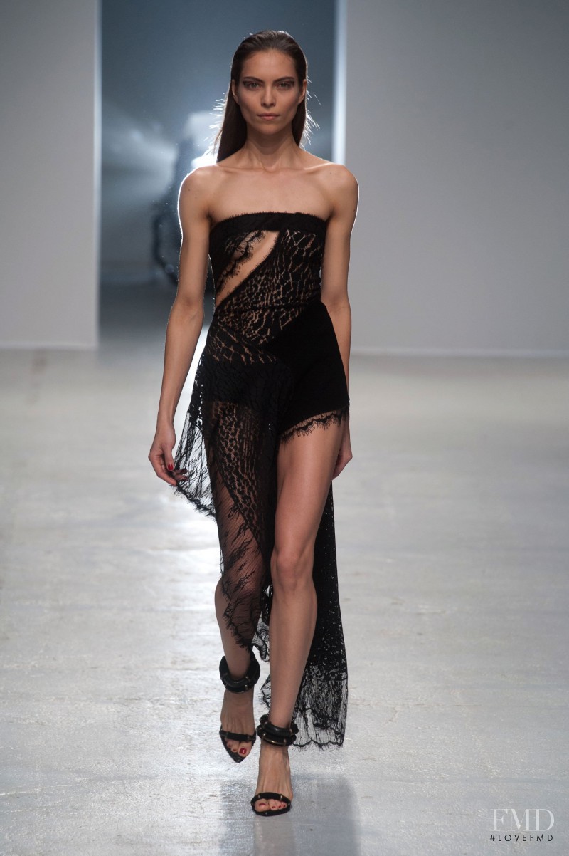 Lary Arcanjo featured in  the Anthony Vaccarello fashion show for Spring/Summer 2014