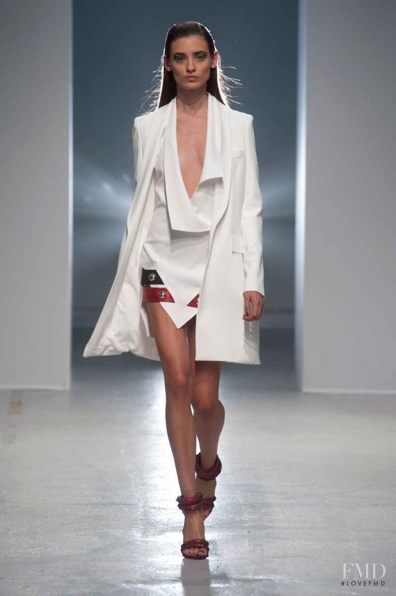 Carolina Thaler featured in  the Anthony Vaccarello fashion show for Spring/Summer 2014