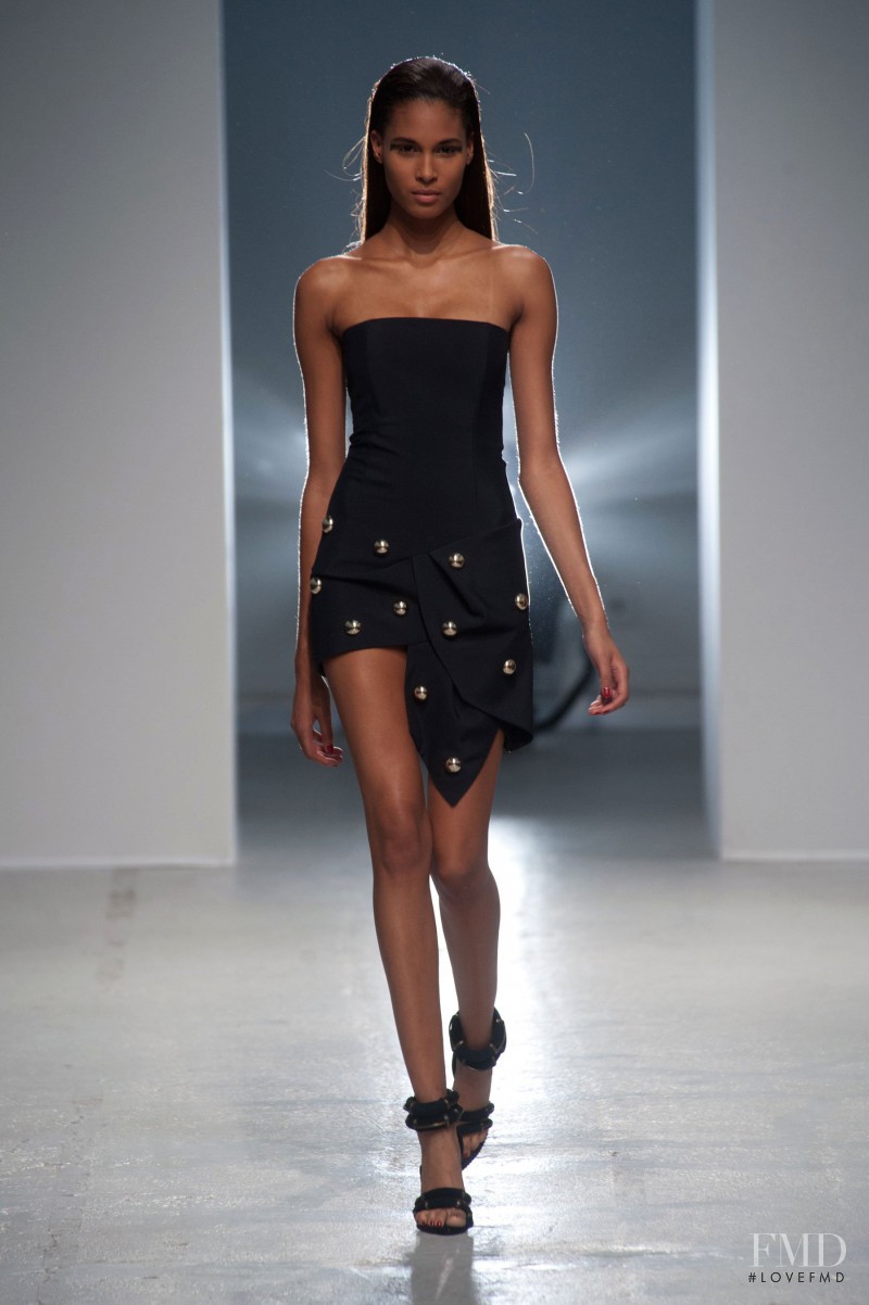 Cindy Bruna featured in  the Anthony Vaccarello fashion show for Spring/Summer 2014
