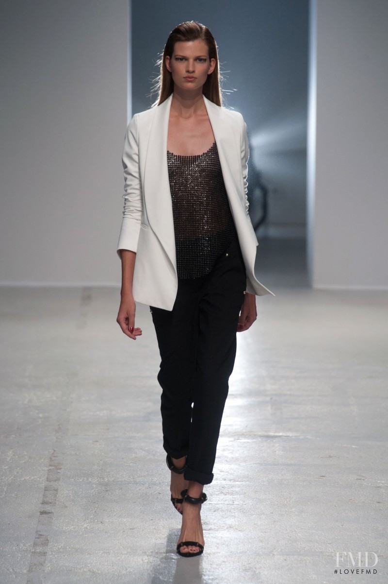 Bette Franke featured in  the Anthony Vaccarello fashion show for Spring/Summer 2014