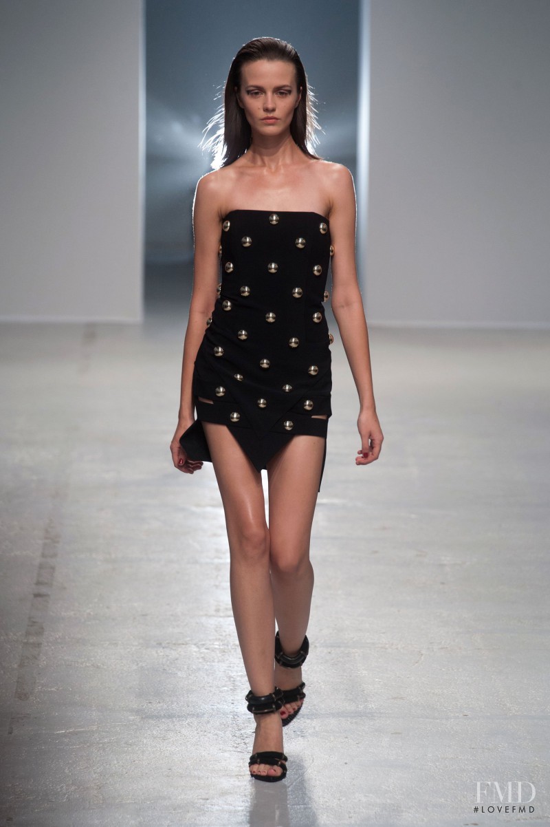 Marta Dyks featured in  the Anthony Vaccarello fashion show for Spring/Summer 2014