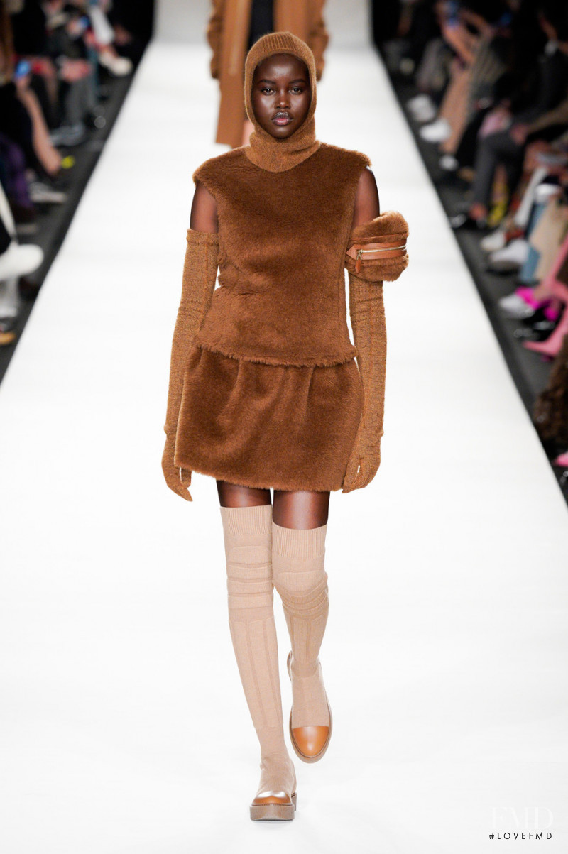 Adut Akech Bior featured in  the Max Mara fashion show for Autumn/Winter 2022