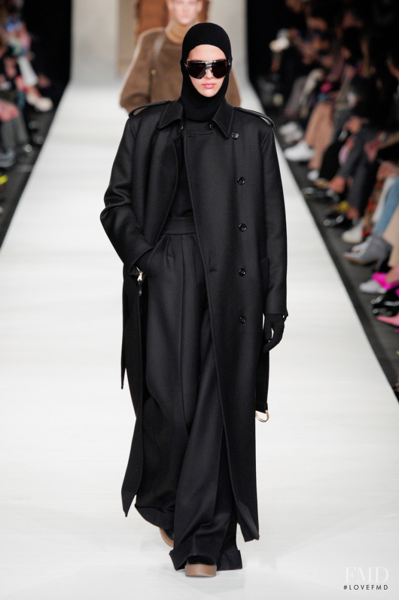 Africa Garcia featured in  the Max Mara fashion show for Autumn/Winter 2022