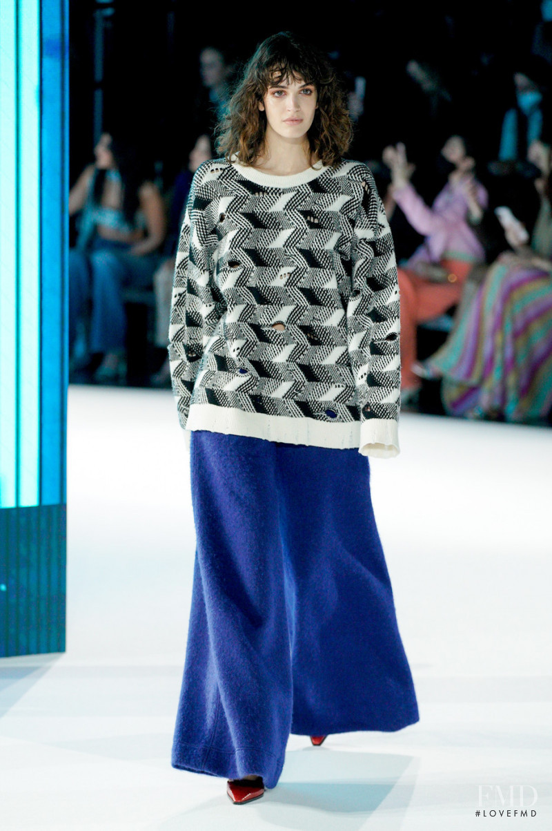 Greta Ferro featured in  the Missoni fashion show for Autumn/Winter 2022