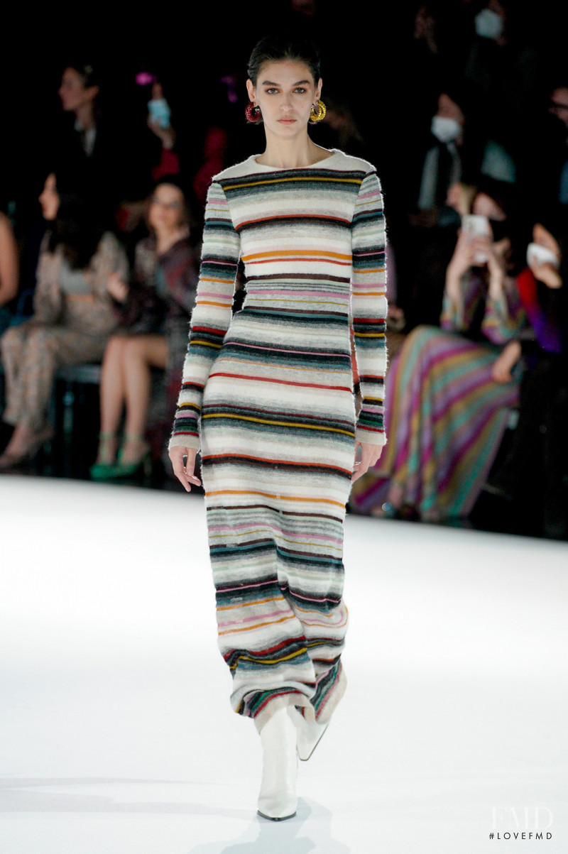 Rayssa Medeiros featured in  the Missoni fashion show for Autumn/Winter 2022