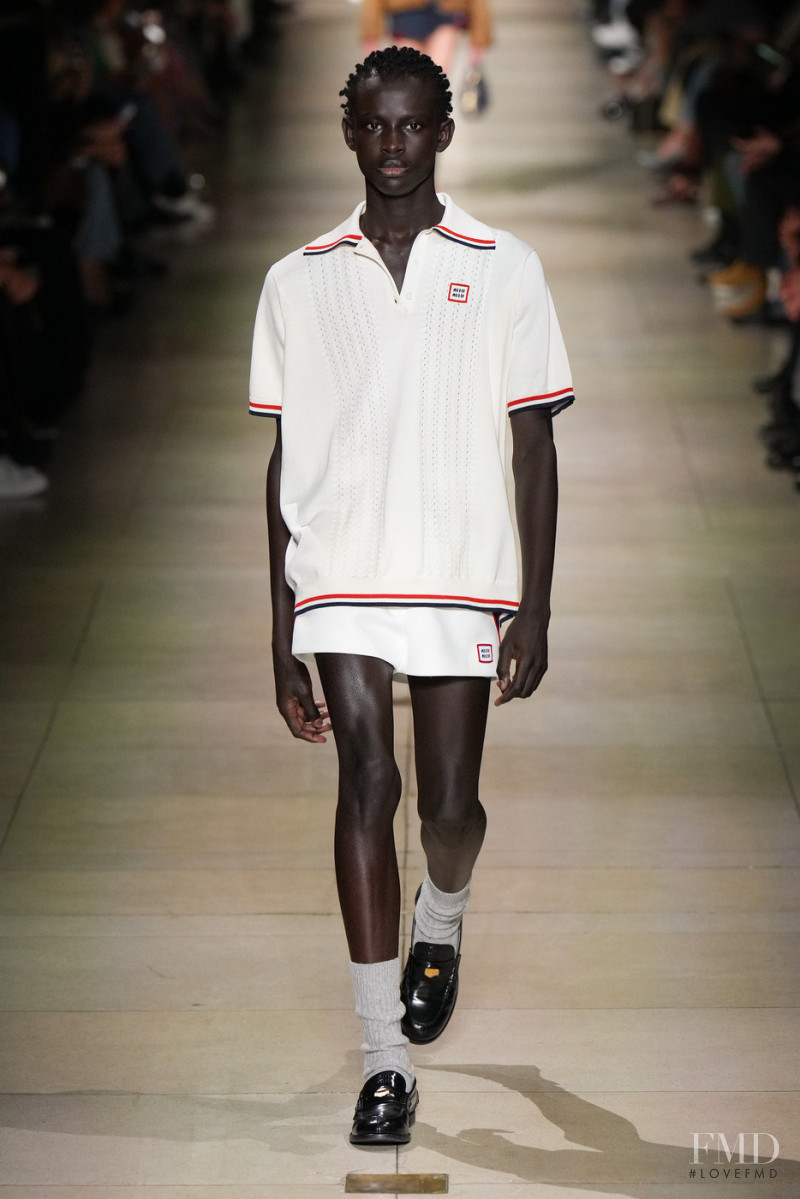 Baye Mor Seye featured in  the Miu Miu fashion show for Autumn/Winter 2022