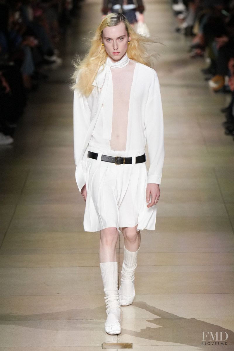 Angel Prost featured in  the Miu Miu fashion show for Autumn/Winter 2022