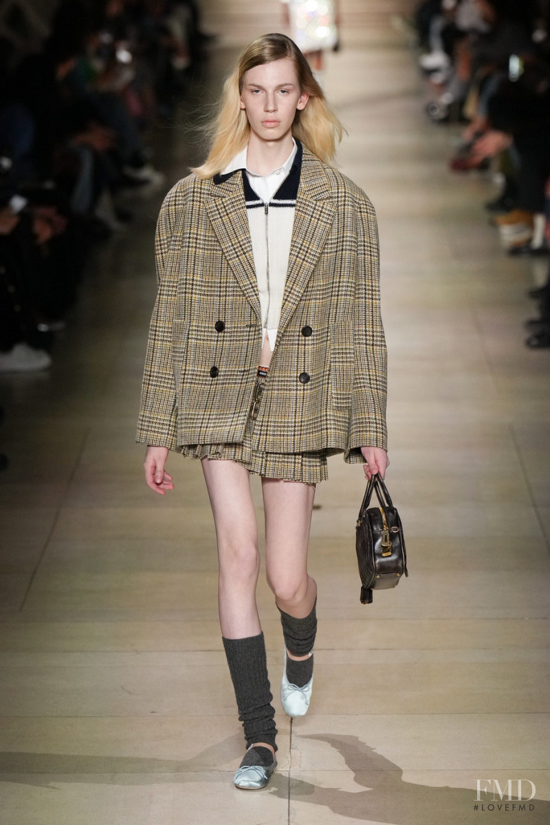 Jules Volfu featured in  the Miu Miu fashion show for Autumn/Winter 2022