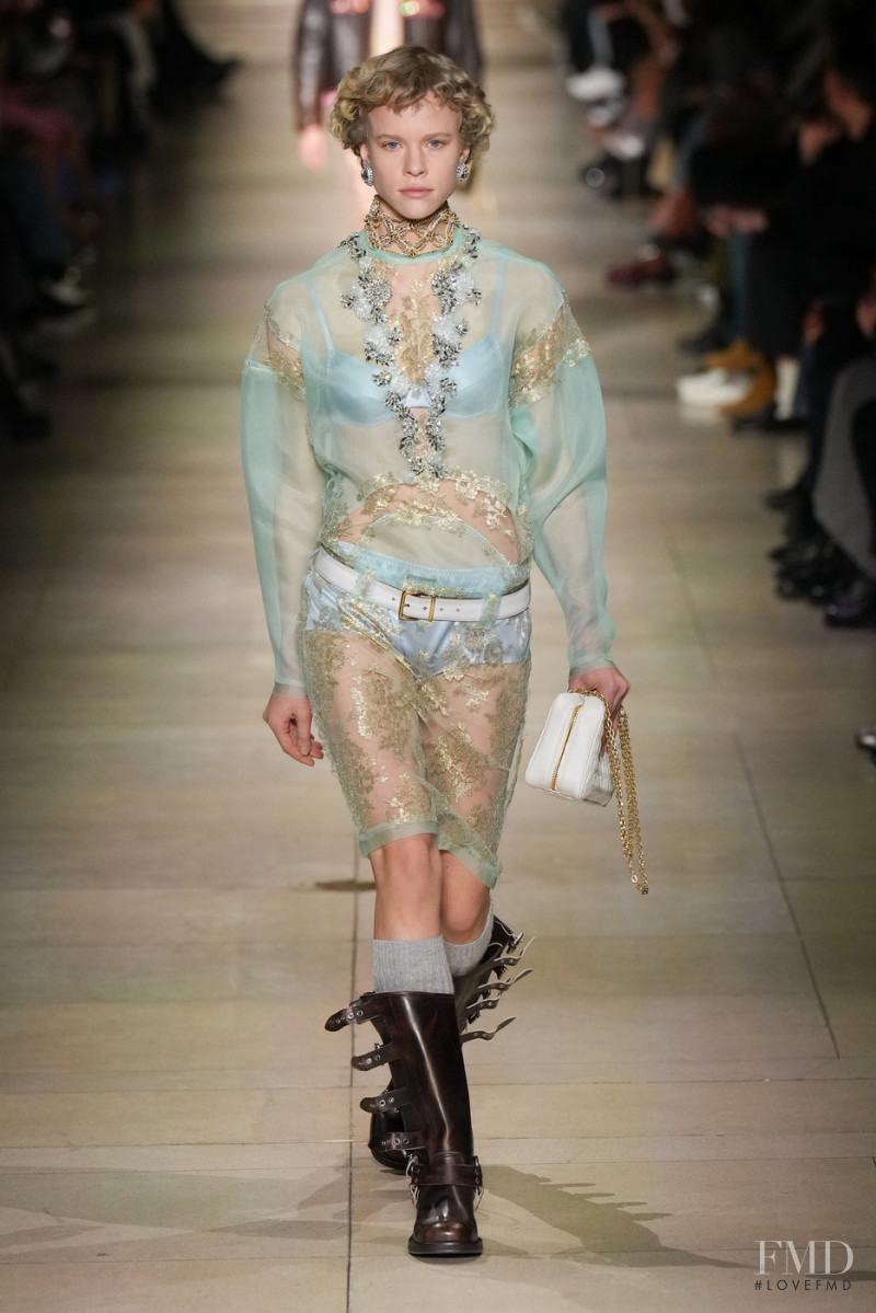 Katya Vladykina featured in  the Miu Miu fashion show for Autumn/Winter 2022