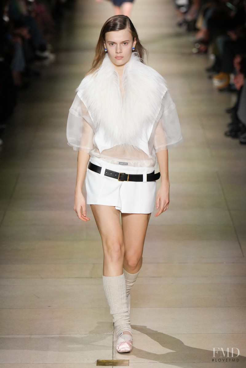 Daria Koshkina featured in  the Miu Miu fashion show for Autumn/Winter 2022