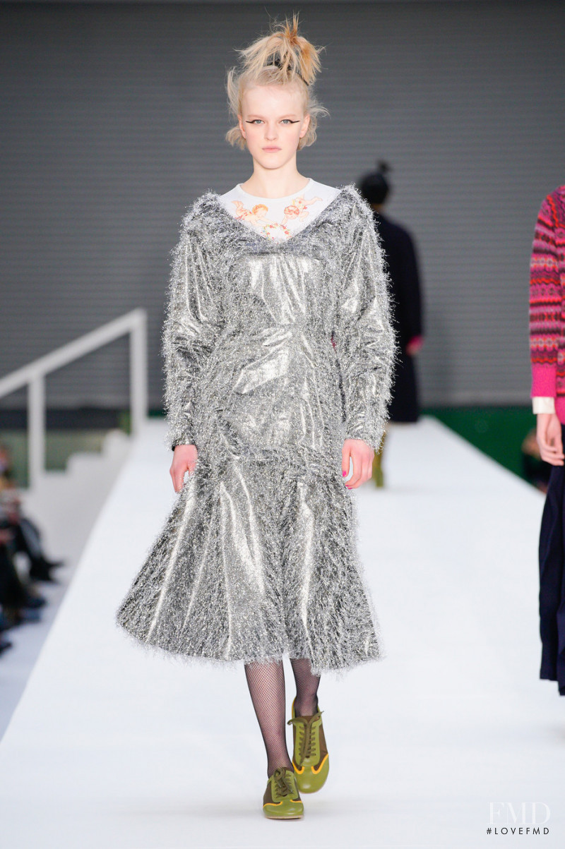 Hannah Motler featured in  the Molly Goddard fashion show for Autumn/Winter 2022