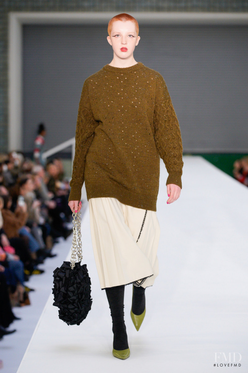 Florence Nicholls featured in  the Molly Goddard fashion show for Autumn/Winter 2022