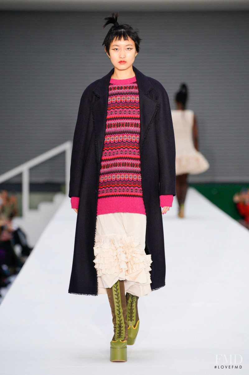 Eny Jaki featured in  the Molly Goddard fashion show for Autumn/Winter 2022