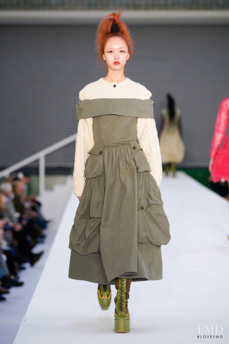 Jan Baiboon Arunpreechachai featured in  the Molly Goddard fashion show for Autumn/Winter 2022
