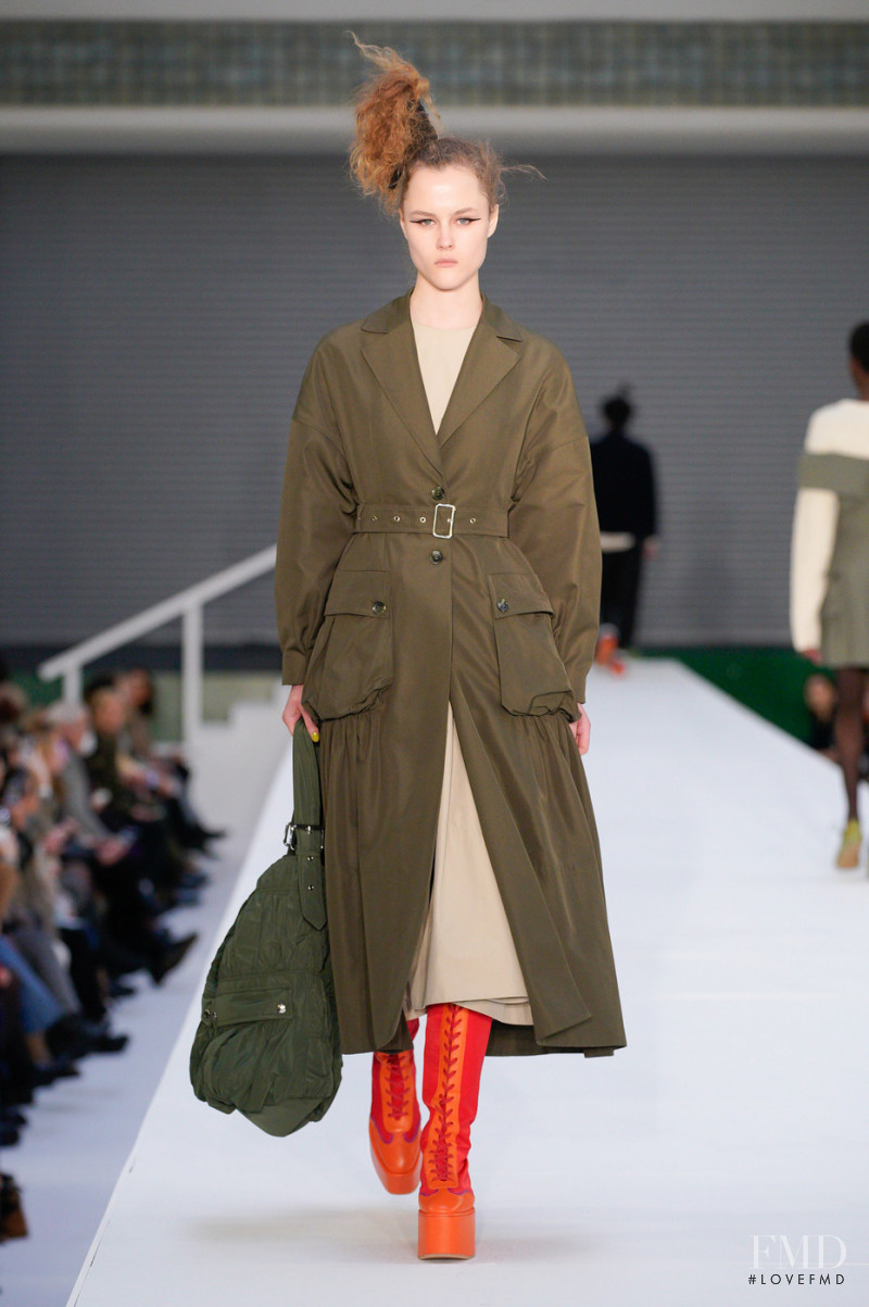 Anna Haestrup featured in  the Molly Goddard fashion show for Autumn/Winter 2022