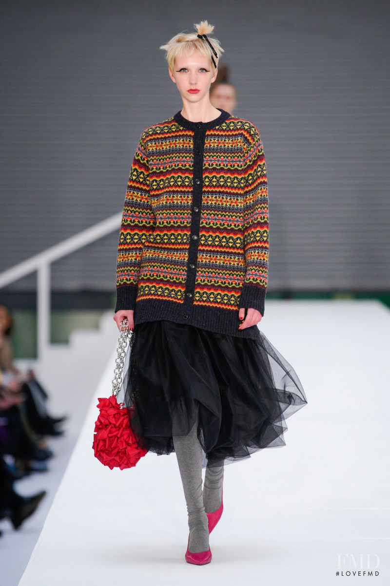 Bente Oort featured in  the Molly Goddard fashion show for Autumn/Winter 2022
