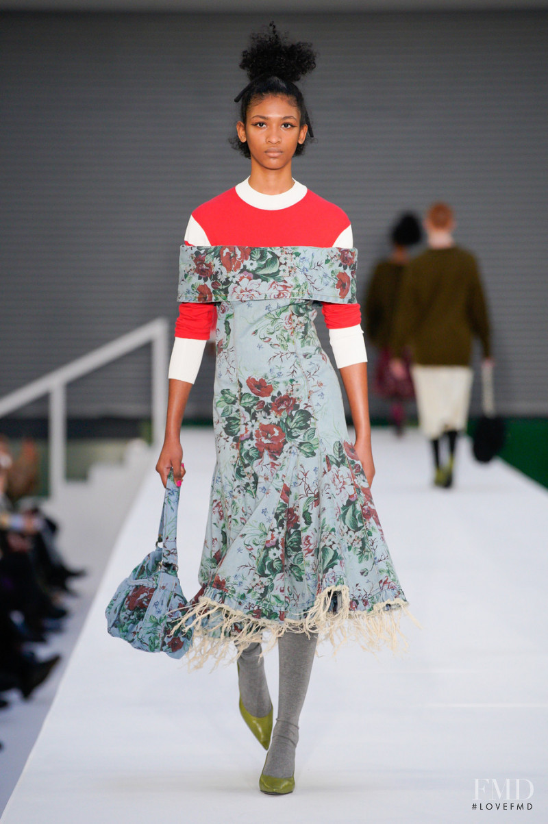 Shivaruby Premkanthan featured in  the Molly Goddard fashion show for Autumn/Winter 2022