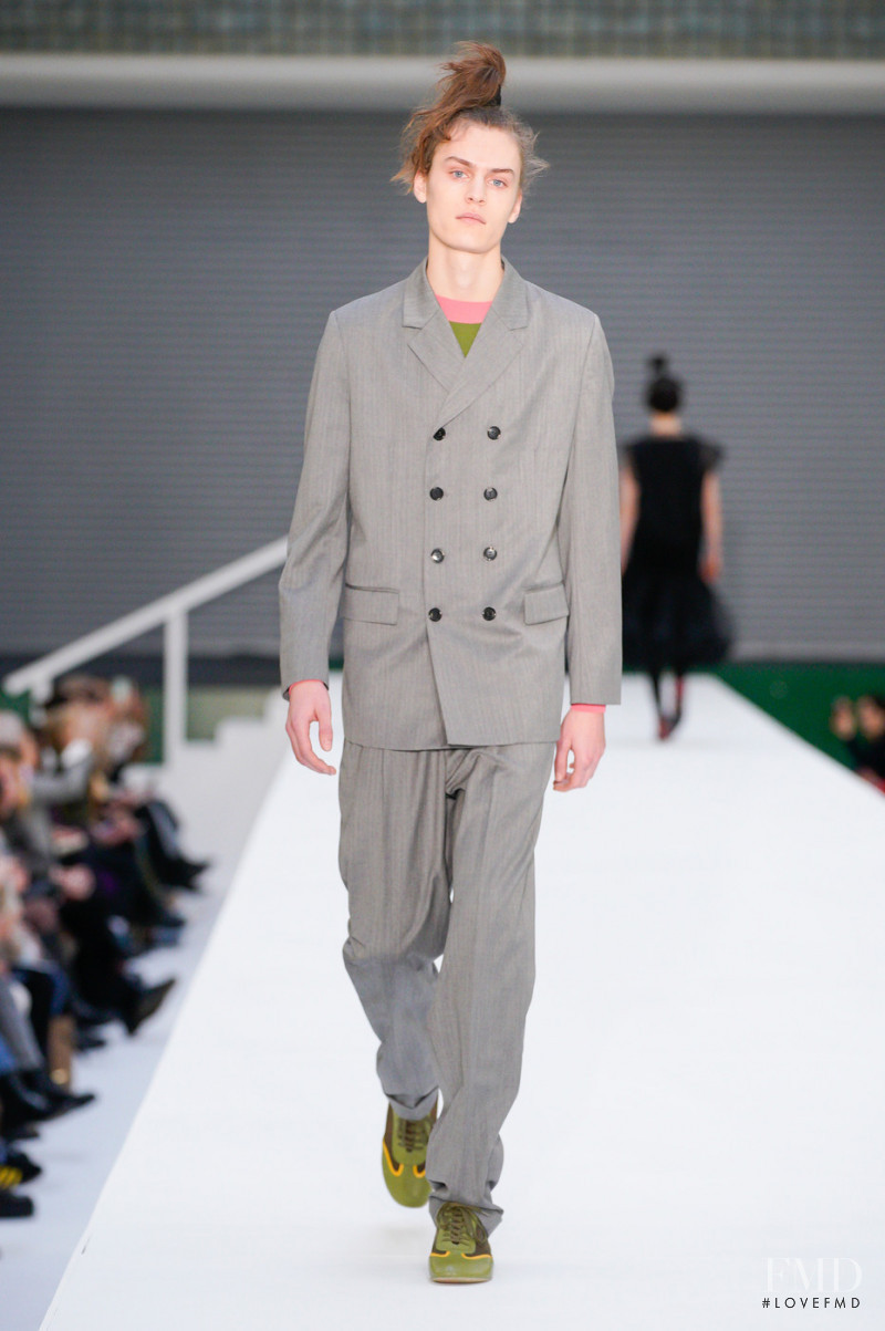 Zachary Norton featured in  the Molly Goddard fashion show for Autumn/Winter 2022