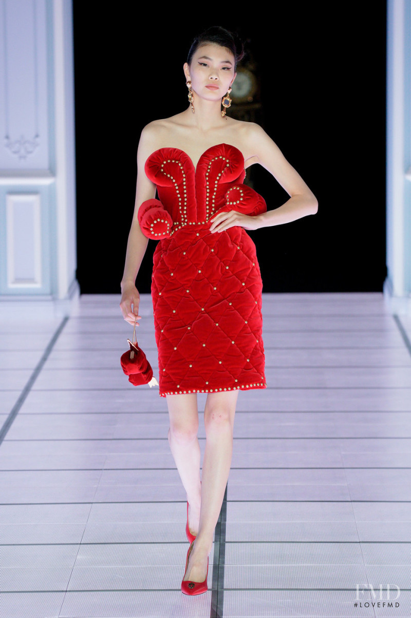 Sherry Shi featured in  the Moschino fashion show for Autumn/Winter 2022