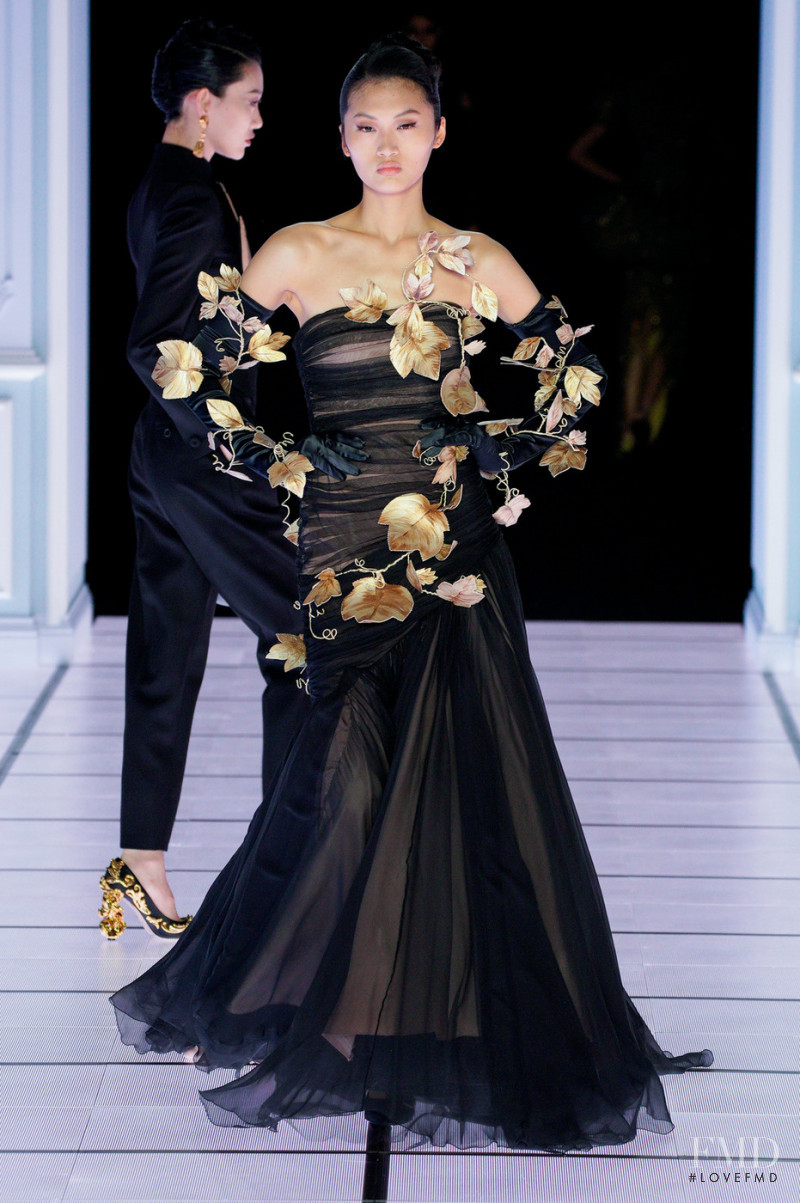 Yilan Hua featured in  the Moschino fashion show for Autumn/Winter 2022