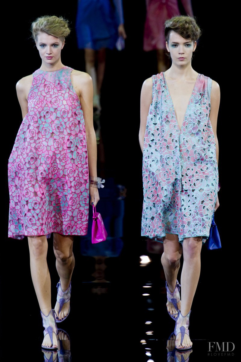 Anne-Sofie List featured in  the Giorgio Armani fashion show for Spring/Summer 2014